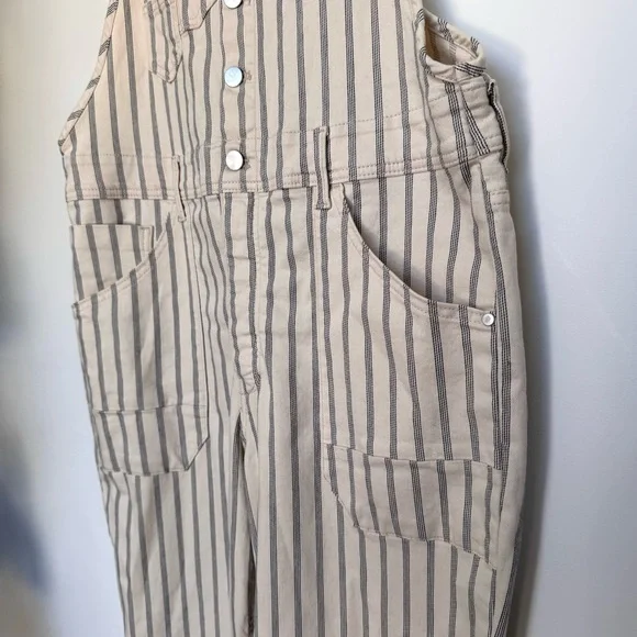Pilcro Denim Stripe Painter Overalls - Picture 7 of 16